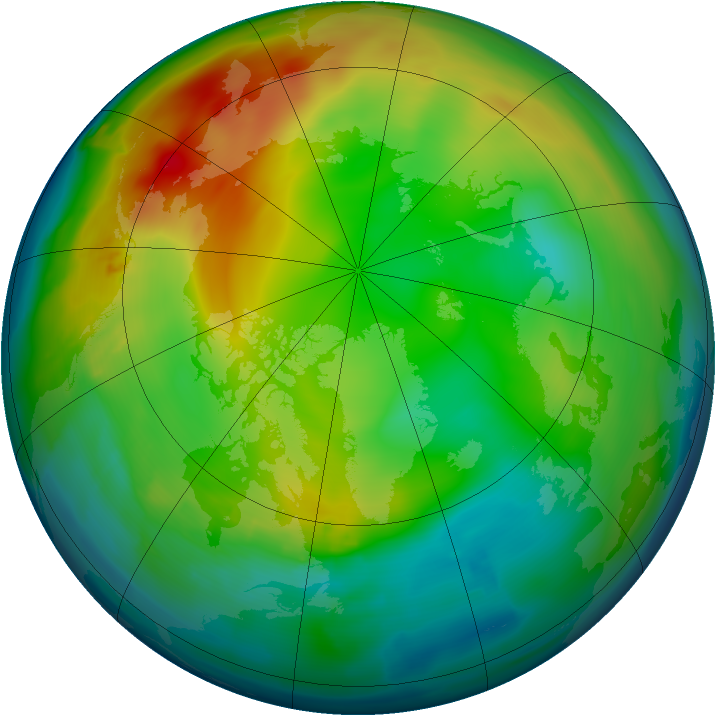 Arctic ozone map for 16 December 2014